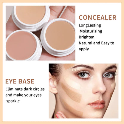 QIC Waterproof & Sweatproof Concealer Cream - Tattoo coverage, Long-Lasting Foundation, Natural,Full coverage, All Skin Types Beauty World Shop