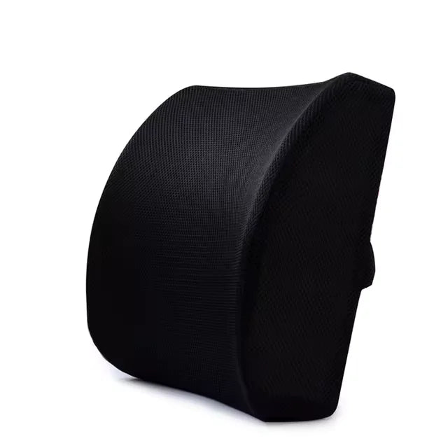 Car Lumbar Support Cushion Memory Foam Waist Pillow 2 Color Auto Seat Back Cushion for Car Chair Home Office Relieve Pain Beauty Trend Shop