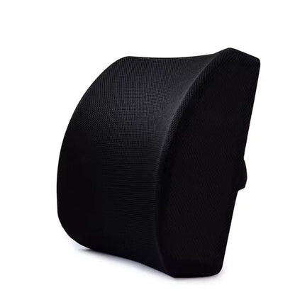 Car Lumbar Support Cushion Memory Foam Waist Pillow 2 Color Auto Seat Back Cushion for Car Chair Home Office Relieve Pain Beauty Trend Shop