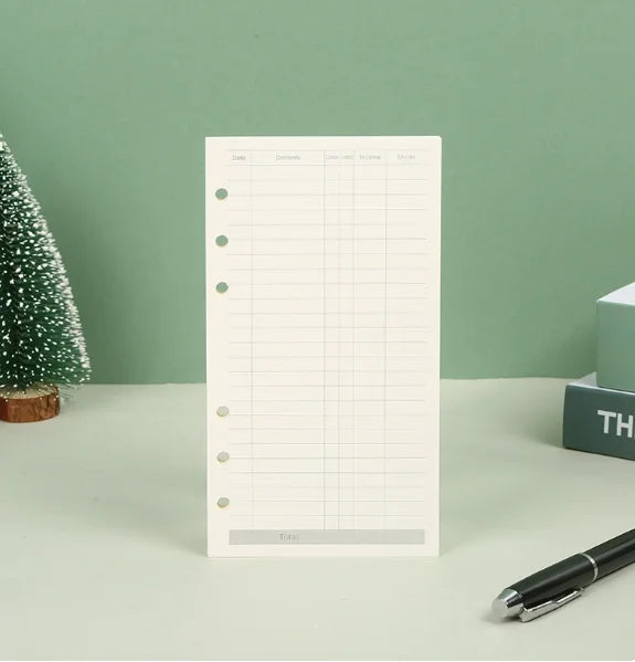 45 Sheets A5 A6 A7 Loose Leaf Notebook Refill Spiral Binder Inner Page Line Blank craft  Grid Inside Paper Stationery Beauty World Shop