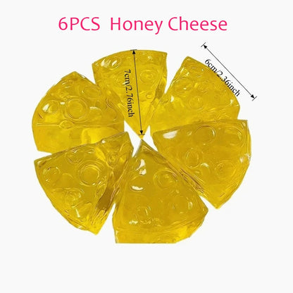 Squishy Honey Cheese Square Fidgets Toys Super Soft Mochi Cheese Squeeze Toy Funny Anti-stress Sensory Toy for Kids Adults Beauty World Shop