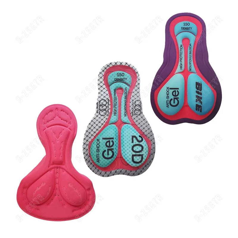 Men Cycling Gel Pad 9D Shockproof Pink Cushioned Pad Women Breathable Hole Riding Base Cushion 12D 19D 20D Moto Silicone Gel Pad Beauty World Shop