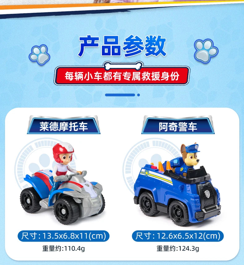 New Original PAW PATROL Vehicle Car Ryder Tracker Everest Chase Rex Skye Rocky Marshall Zuma Action Figure Toy Kid Birthday Gift Beauty World Shop