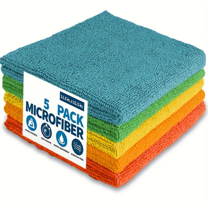 Microfiber Cleaning Cloths - Polyester, multi-surface streak-free. For outdoor, bathroom, kitchen, patio. Super absorbent, versa Beauty World Shop