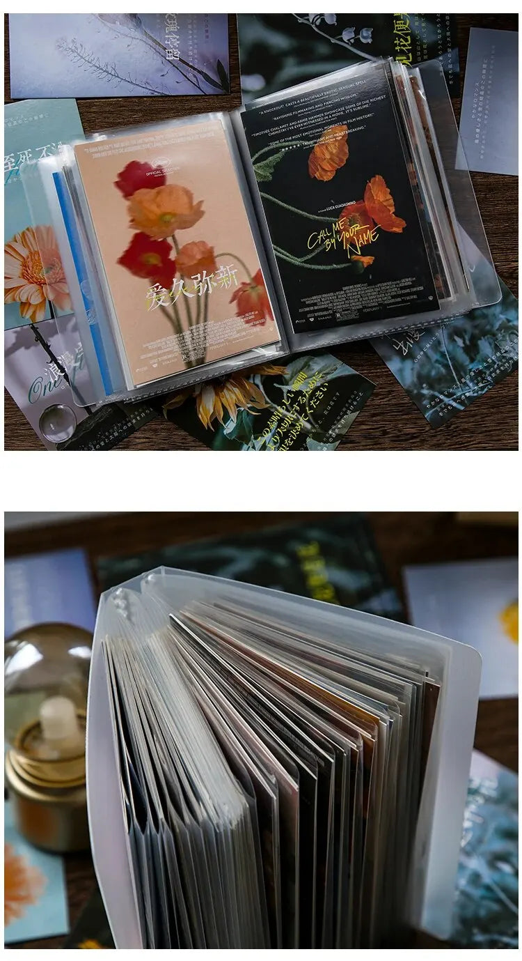 40pcs/book A6 Storage Booklet Simple Large-Capacity Waterproof Photo Storage Book High Quality PP Material Beauty World Shop