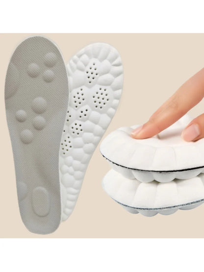 1Pair 4D Soft Shoes Insoles for Feet Plantar Fasciitis Insole Arch Support Orthopedic Inserts Sports Shock Absorption Shoe Pads Beauty Fashion
