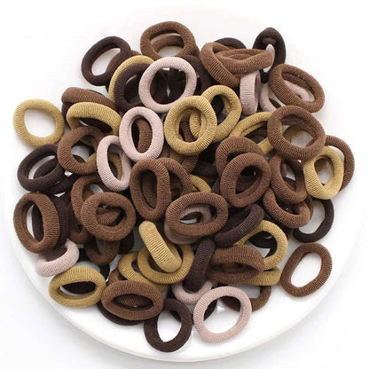 200PCS Women Girls Colorful Nylon Elastic Hair Bands Ponytail Hold Small Hair Tie Rubber Bands Scrunchie Hair Accessories Beauty World Shop