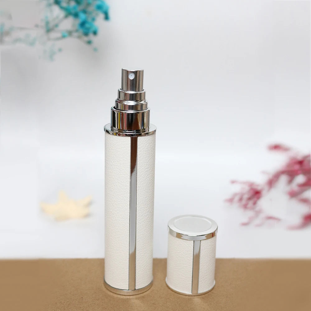 10ml Luxury Leather Wrapped Glass Perfume Spray Bottle, Portable Mini Refillable Perfume Atomizer, BPA-Free Cosmetic Container Beauty World Shop