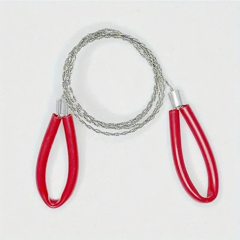 1PC portable stainless steel wire saw with finger handle, Pocket Manual chain saw for outdoor camping hiking survival Beauty World Shop