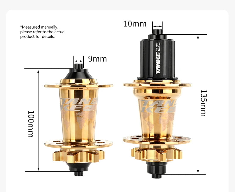 TANKE 120 Click Hub 6 Bearing Mountain Bike MTB Hub Front Rear 32 36 Holes QR Thru-axle Exchange Disc Brake Bicycle Hubs HG MS Beauty World Shop