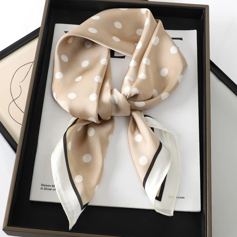 60Colors Luxury Scarf Women 70*70Cm Silk Feel Square Hair Wrapping Foulard Satin Shawl Big Size Head Bandana Hijab Handkerchief Beauty World Shop