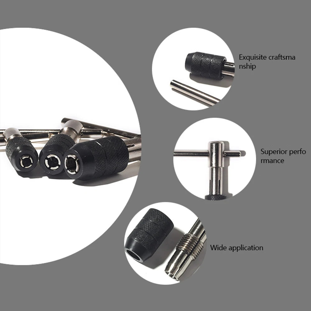 T-type 3mm to 6mm hand tap wrench thread tapping tool set hand wrench thread tapping M6 to M8 tool set Beauty World Shop