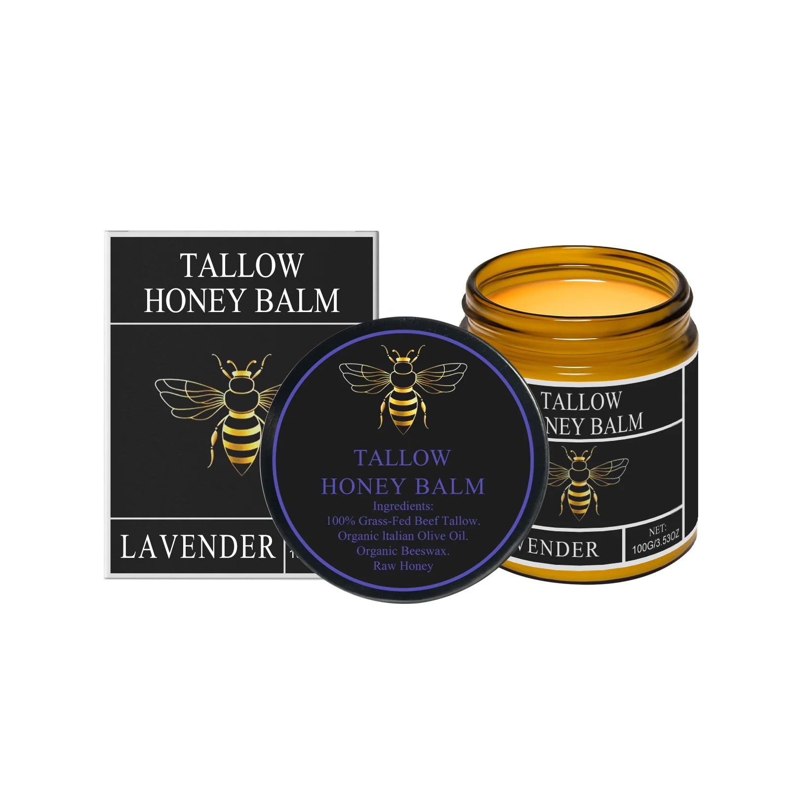 Beef Tallow Honey Cream Brightening Fade Dark Spots Remove Melanin Firming Non-Greasy Lasting Moisturizing Soothing Body Lotion Beauty World Shop