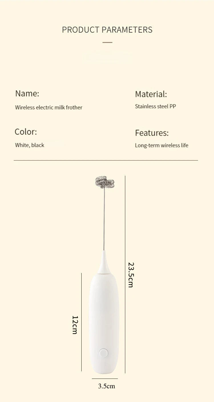 1PC Battery Model Handheld Egg Beater Froth Mixer Kitchen Automatic Coffee Milk Foaming Mixer Kitchen Whisk Tools Beauty World Shop