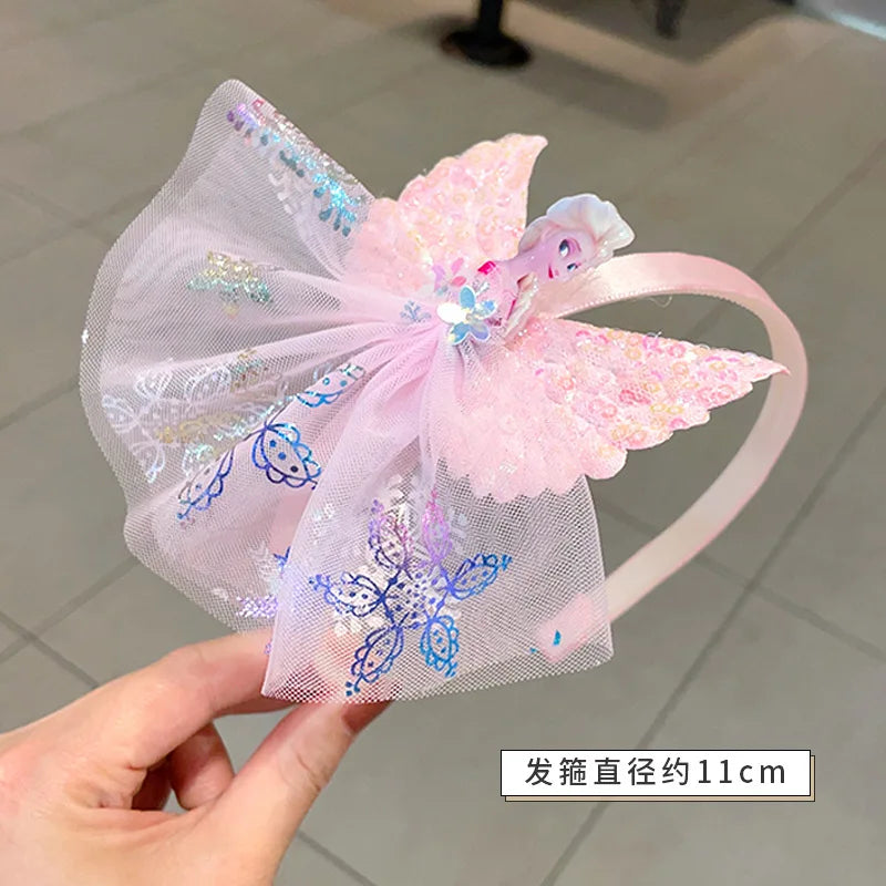 Disney Frozen Elsa Princess Wig Braid Hairpin Accessories For Girls Anime Figures Cartoon Toys Kids Kawaii Baby Hair Clip Gifts Beauty World Shop
