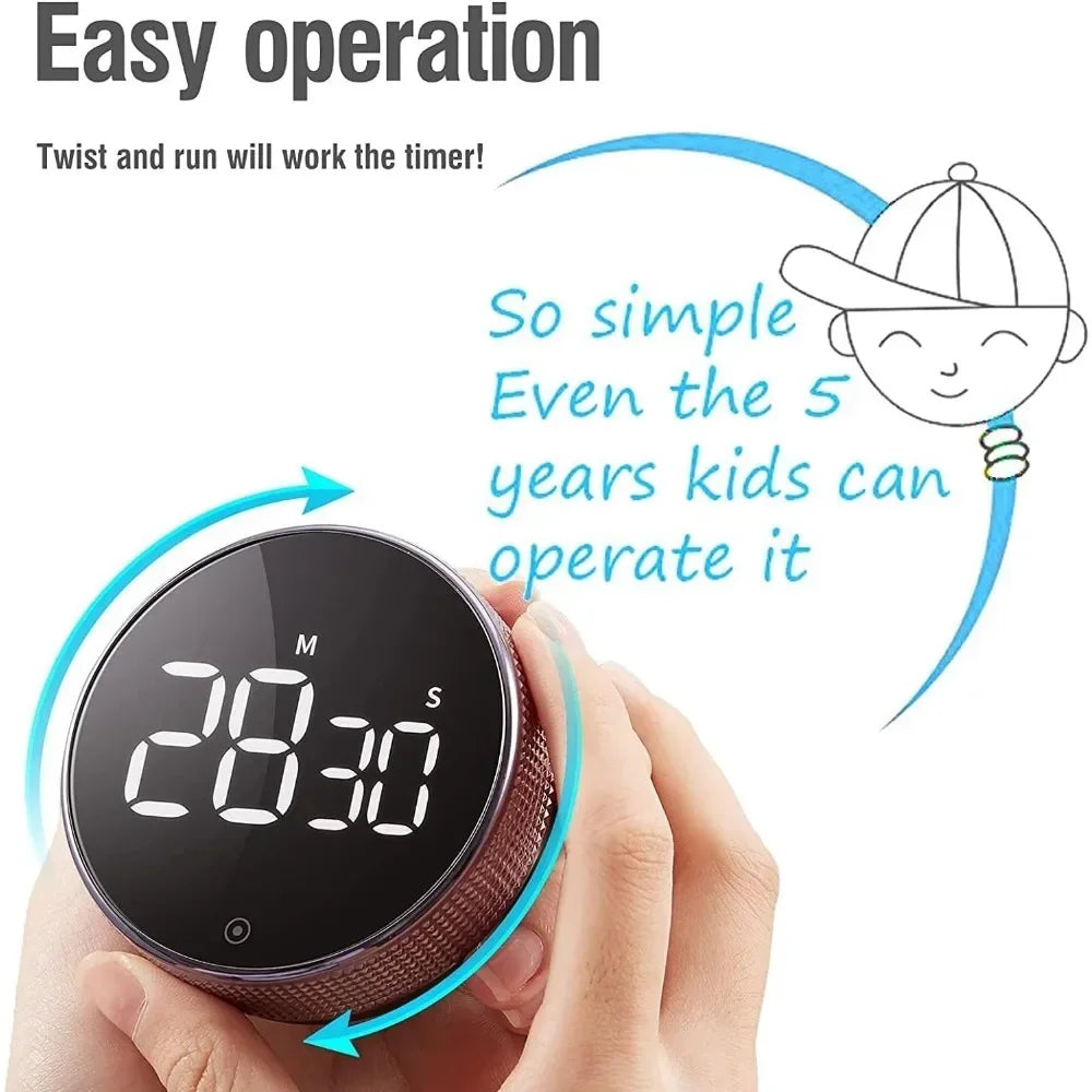 Kitchen Timer Digital Countdown Magnetic Egg Timer for Cooking with Constant Light Function for classrooms Quiet for Kids Adults Beauty World Shop