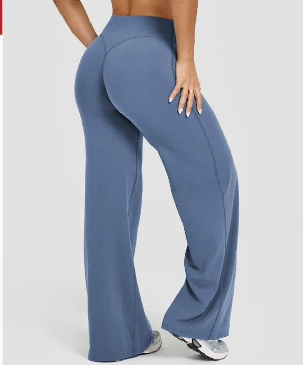 High Waisted Straight Leg Yoga Pants for Women, Naked Feeling Butt Lifting Loose Fit Workout Trousers, Slimming Gym Pants Beauty World Shop