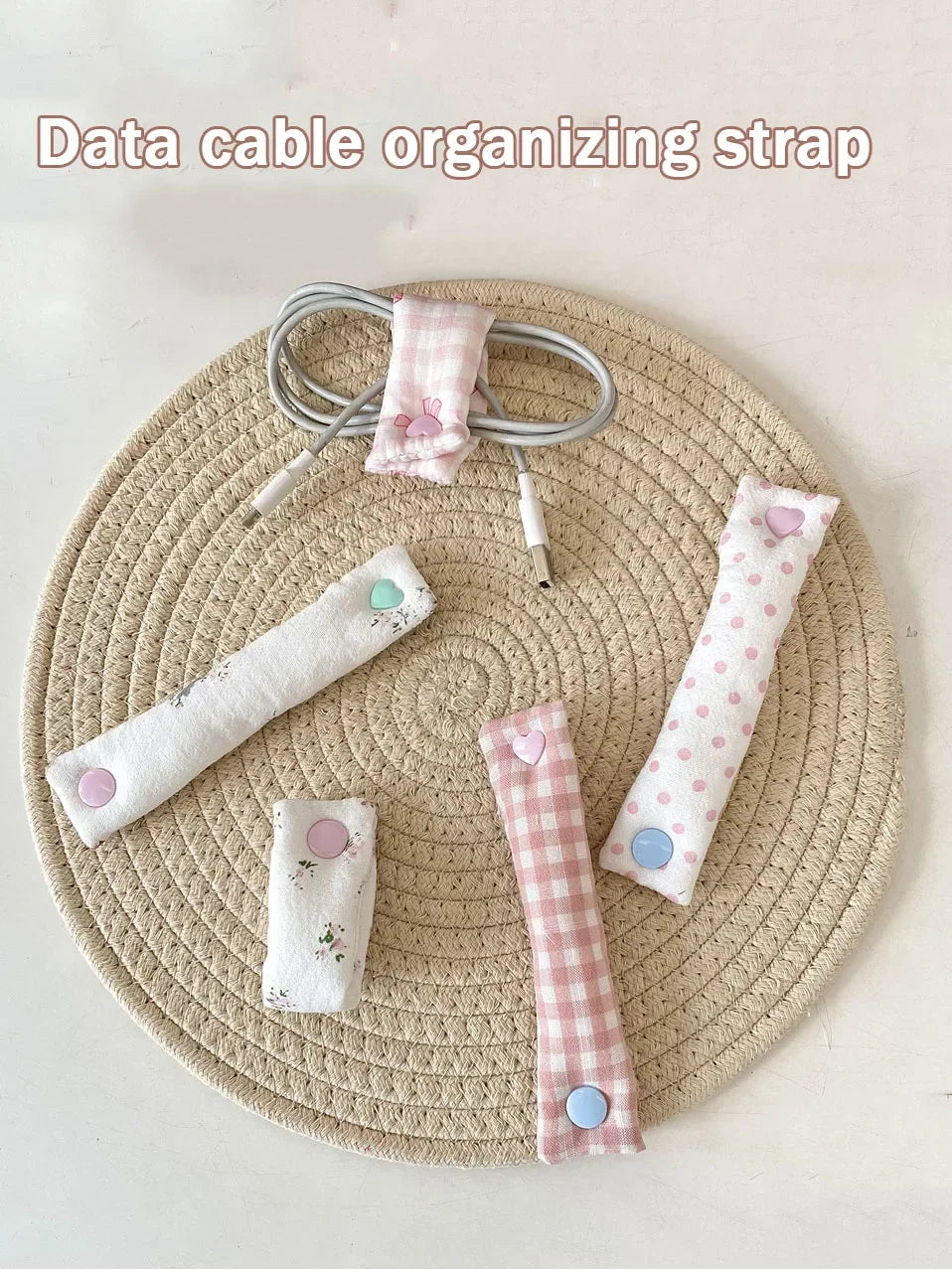 1PC Floral Cable Tie - INS Style Cloth Cord Organizer, Cute Reusable Wire Straps for Earphone/Data Cables Beauty Trend Shop