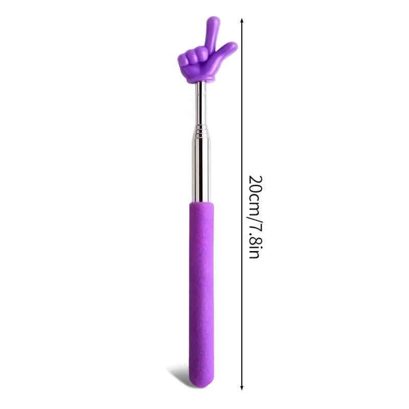 1pPointer Finger Stainless Steel Reading Sticks Telescopic Reading Finger Teaching Aids Gift for Teachers Pointer Finger Stick Beauty World Shop