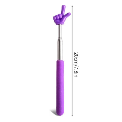 1pPointer Finger Stainless Steel Reading Sticks Telescopic Reading Finger Teaching Aids Gift for Teachers Pointer Finger Stick Beauty World Shop