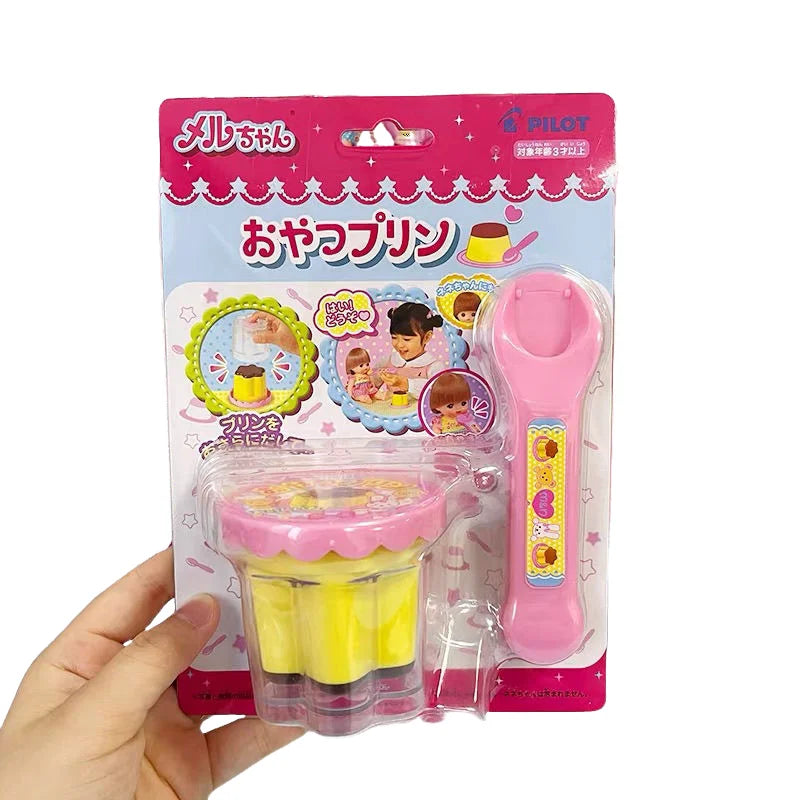 Feeding Pudding Feeding Toy Cute Pink Jelly Strawberry Pudding Set Desktop Ornament Models Desk interior for Children Funny Gift Beauty World Shop