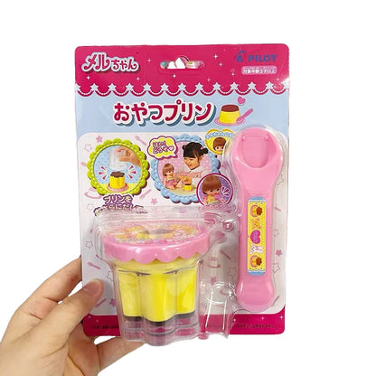 Feeding Pudding Feeding Toy Cute Pink Jelly Strawberry Pudding Set Desktop Ornament Models Desk interior for Children Funny Gift Beauty World Shop