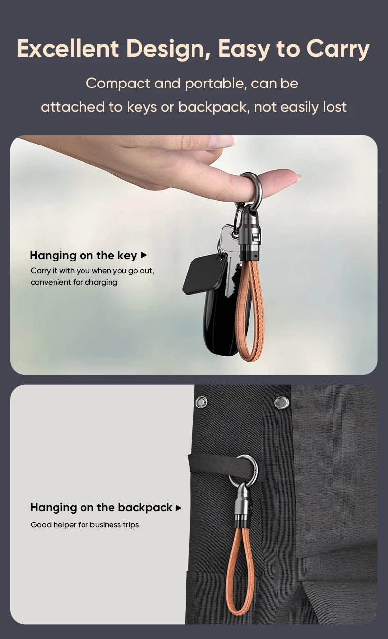 240W Mobile Fast Charging Cable Type-C to USB-C Keychain Anti Loss Hanging Rope 48V5A Short Line Laptop Tablet Charging Cable Beauty World Shop