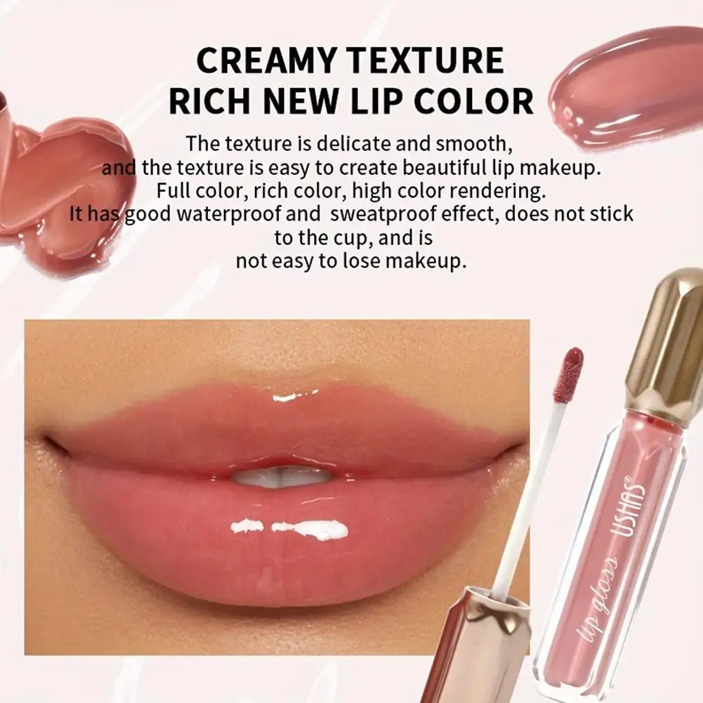 Mirror Pearl Lip Gloss Waterproof Long Lasting Moisturizing Lipstick Shine Glitter Lip Gloss Women Makeup Cosmetic Beauty World Shop