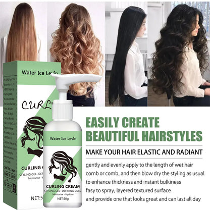 Curly hair Styling cream, moisturizing and smoothing formula, enhances the elasticity and shine of curly hair, easy to set Beauty World Shop