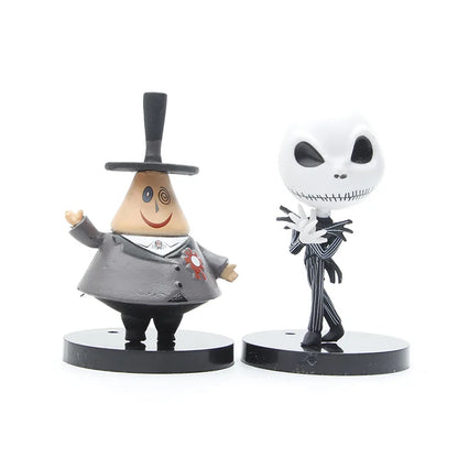 10 Pieces / Set Cartoon The Nightmare Sally Skellington Jack Action Figure Toy Christmas PVC Model Vinyl Figurine Halloween Gift Beauty World Shop