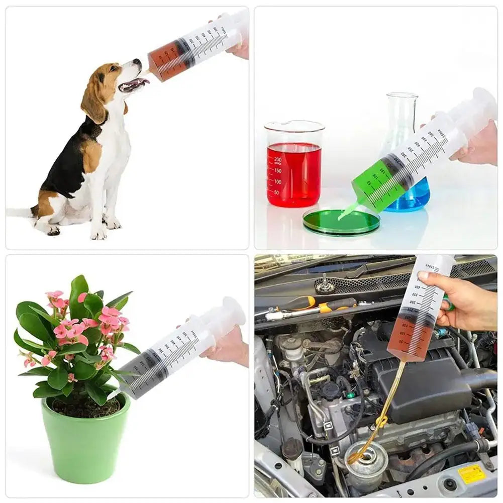 100/300/550ml Large Capacity Syringes Oil Pump With 1m Hose Pet Feeding Measuring Pump Hydroponics Nutrient Big Syringe Beauty Fashion