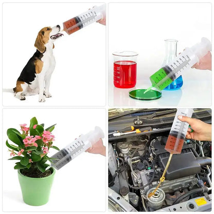 100/300/550ml Large Capacity Syringes Oil Pump With 1m Hose Pet Feeding Measuring Pump Hydroponics Nutrient Big Syringe Beauty Fashion
