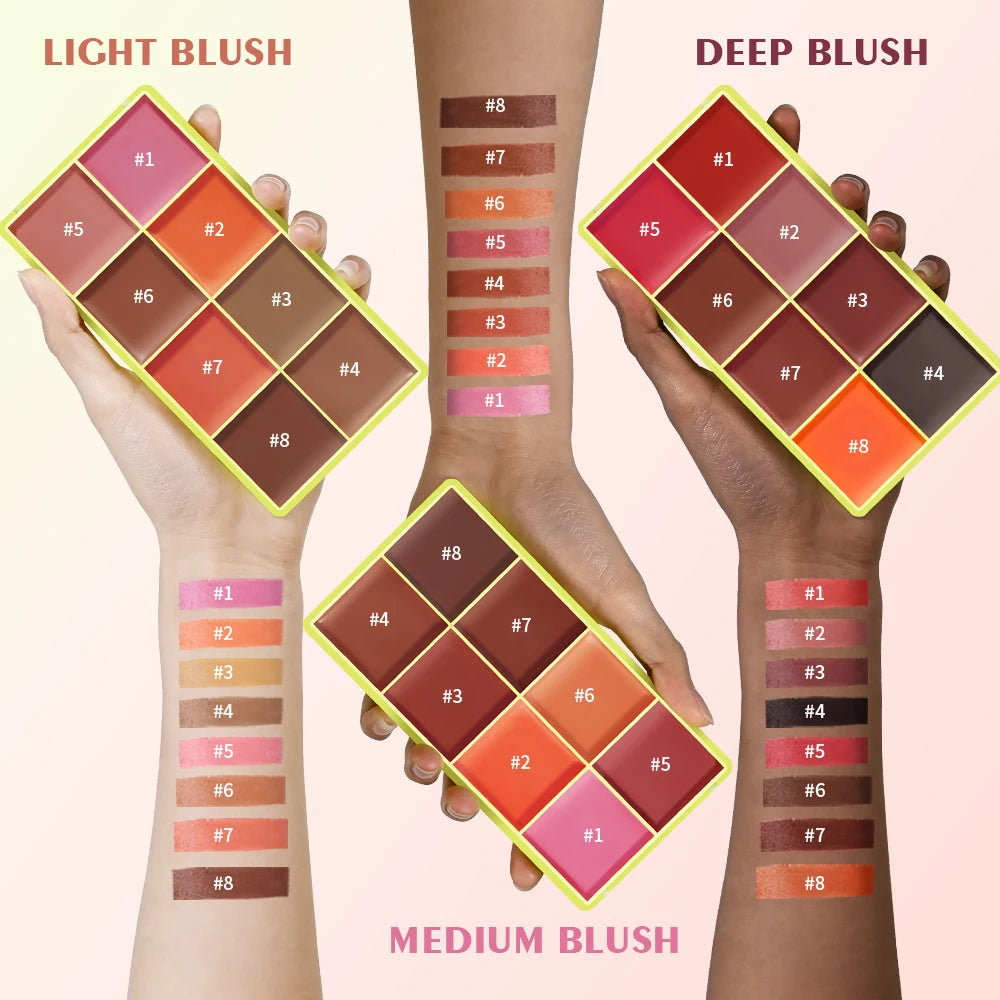 Curve Case Cream Eyebrow Cream Blush Highlighter Palette Matte Shimmer Finishes Shadow Tones Long-Lasting Cosmetics Beauty World Shop