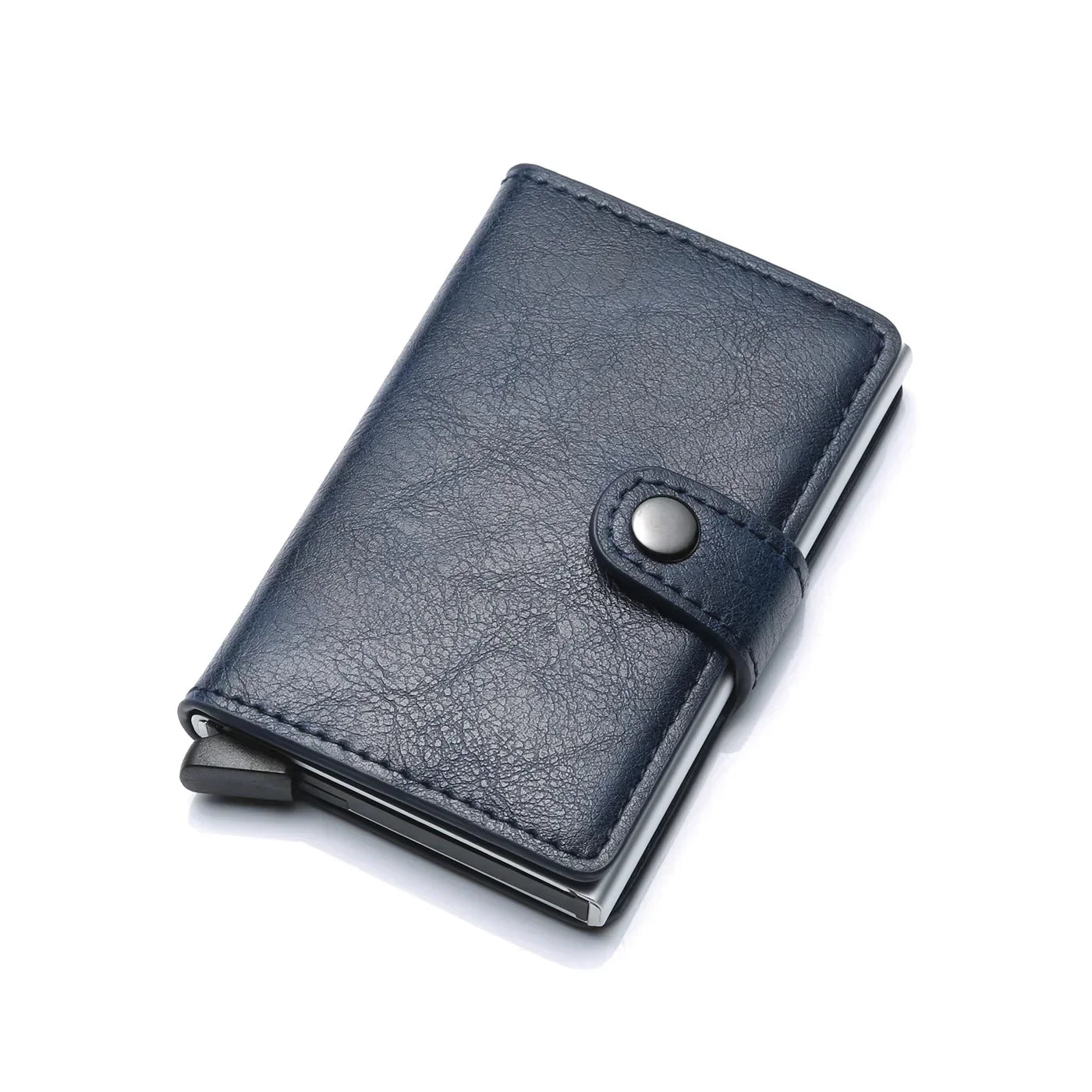 Rfid Credit Card Holder Men Wallets Luxury Small Smart Wallet Metal Business Mini Cardholder Case Women Minimalist Walet for Men Beauty World Shop