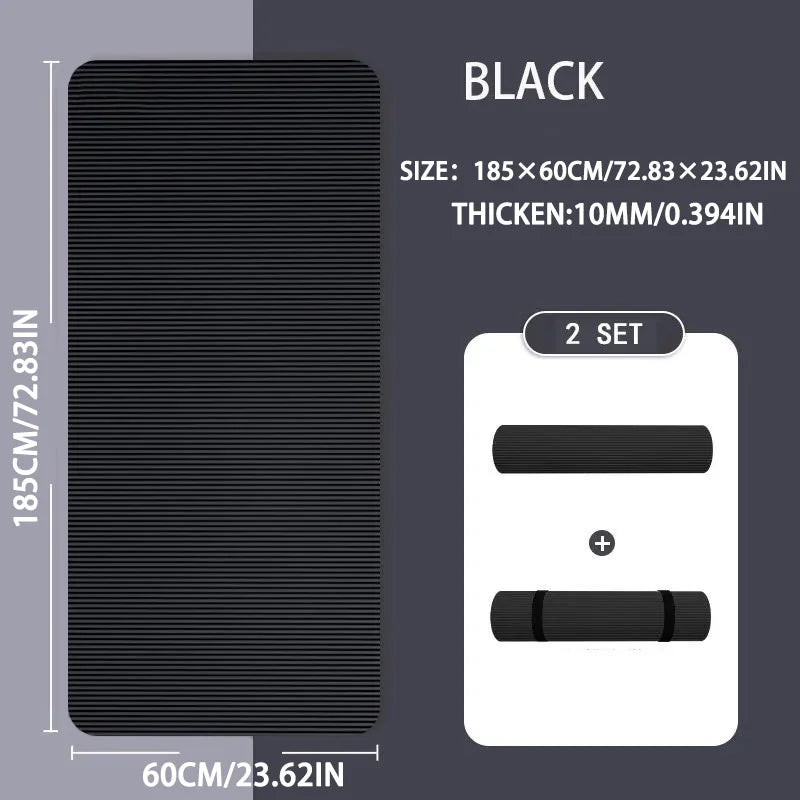 10/15MM Thick NBR Yoga Mats Anti-slip Sport Fitness Mat Blanket For Exercise Yoga And Pilates Gymnastics Mat Fitness Equipment Beauty World Shop