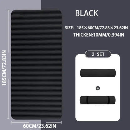 10/15MM Thick NBR Yoga Mats Anti-slip Sport Fitness Mat Blanket For Exercise Yoga And Pilates Gymnastics Mat Fitness Equipment Beauty World Shop