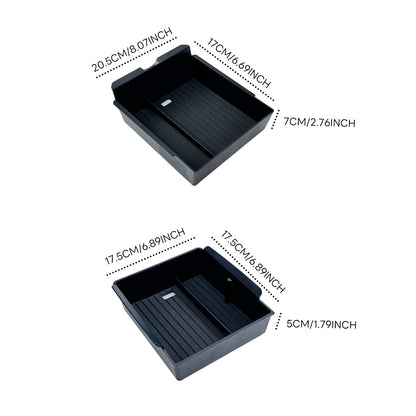 For Tesla Model Y Juniper 2025 Launch Center Console Eyeglasses Storage Box Armrest Box Upper&Lower Silicone Pad Beauty World Shop