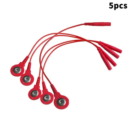 Standard Electrode Lead Wires Cables Electrode Wires DC Head 2mm Snap 3.5mm Plug For Tens/Ems Massager Therapy Electrode Gloves Beauty World Shop