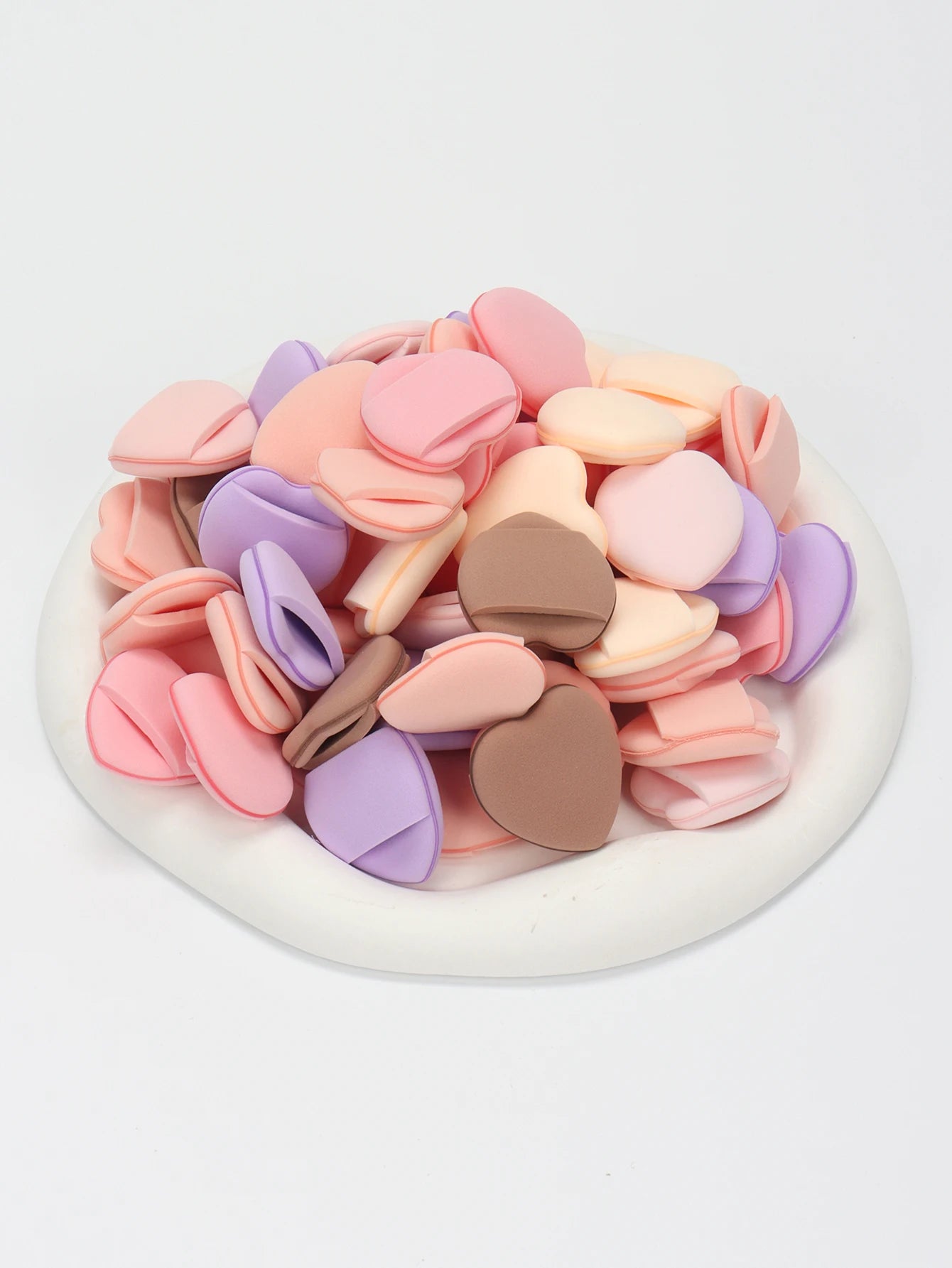 50 Mini Finger Cushions Air Cushion Powder Puff, Latex Free Mixed Sponge and Cosmetic Puff Is Used for Liquid Foundation Make- Beauty World Shop