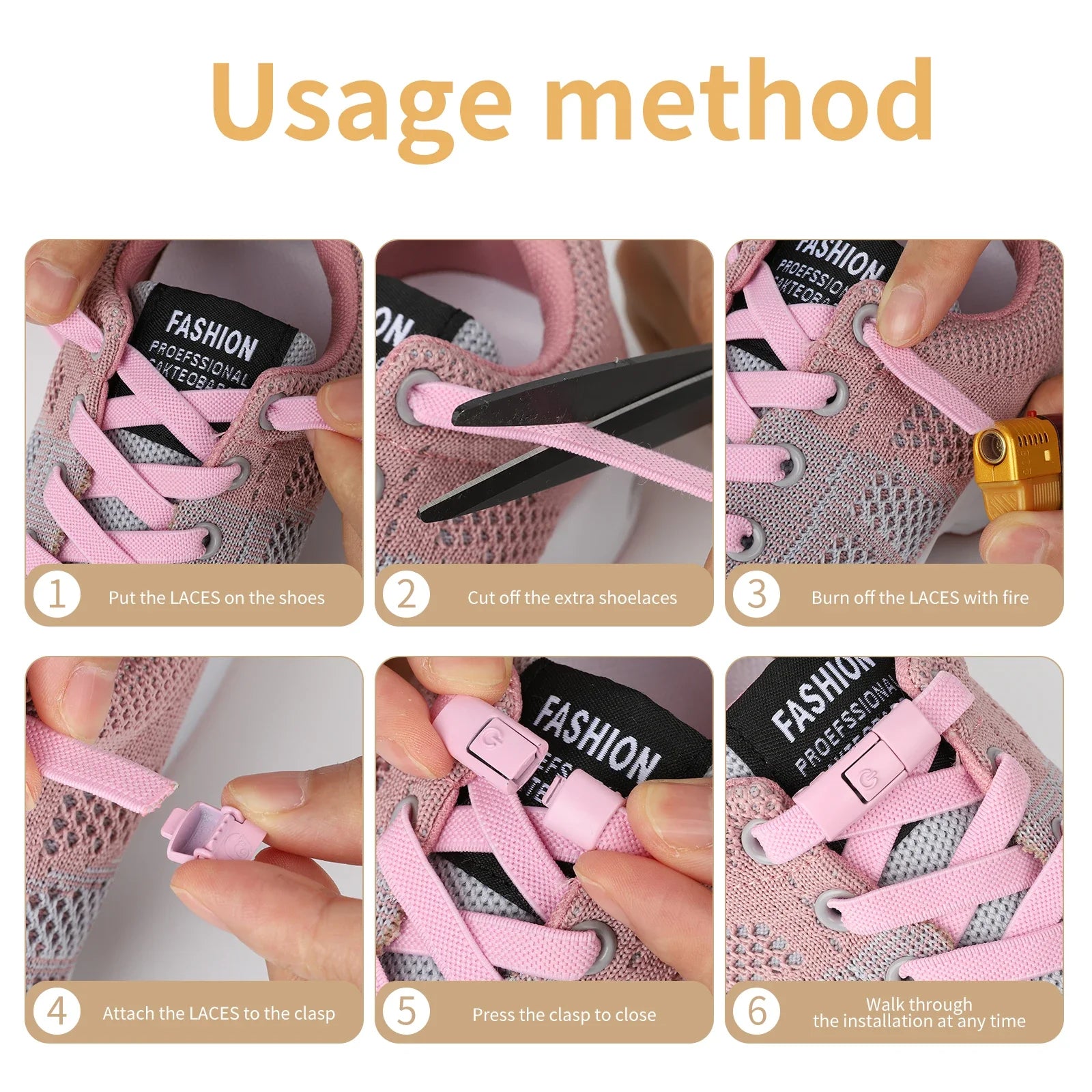 New Without Ties Elastic Laces No Tie Shoe Laces Press Lock Shoelaces Sneaker Kids Adult 8MM Widened Flat Shoelace for Shoes Beauty World Shop