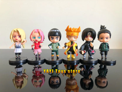 New 12pcs/set Anime Figure Naruto Shippuden Hinata Sasuke Itachi Kakashi Gaara Action Figure Q Version PVC Figures Toys  Gift Beauty World Shop