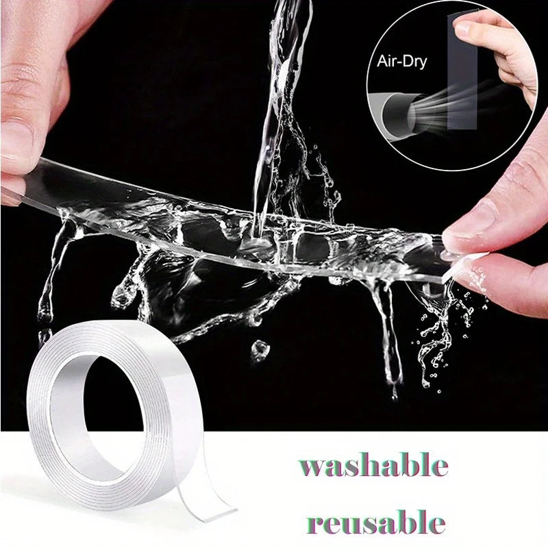 "Versatile Reusable Double-Sided Waterproof Adhesive Tape - Perfect for Kitchen and Bathroom Supplies" Beauty World Shop