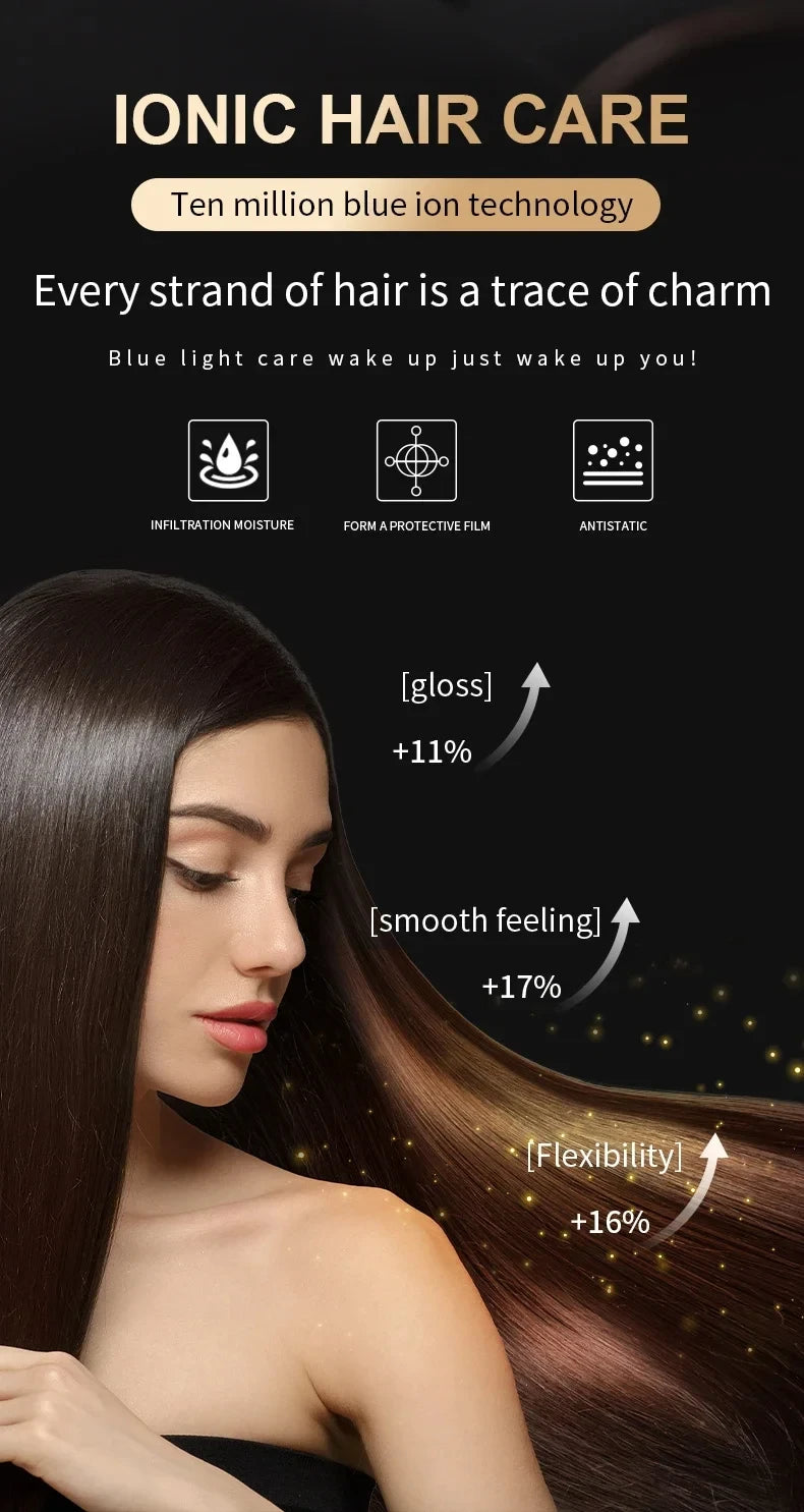 HOMEFISH 2000W Salon Hair Dryer with Hot/Cold Air Brush Negative Ionic Technology 5th Gear Strong Power Hairdryer without Comb Beauty World Shop