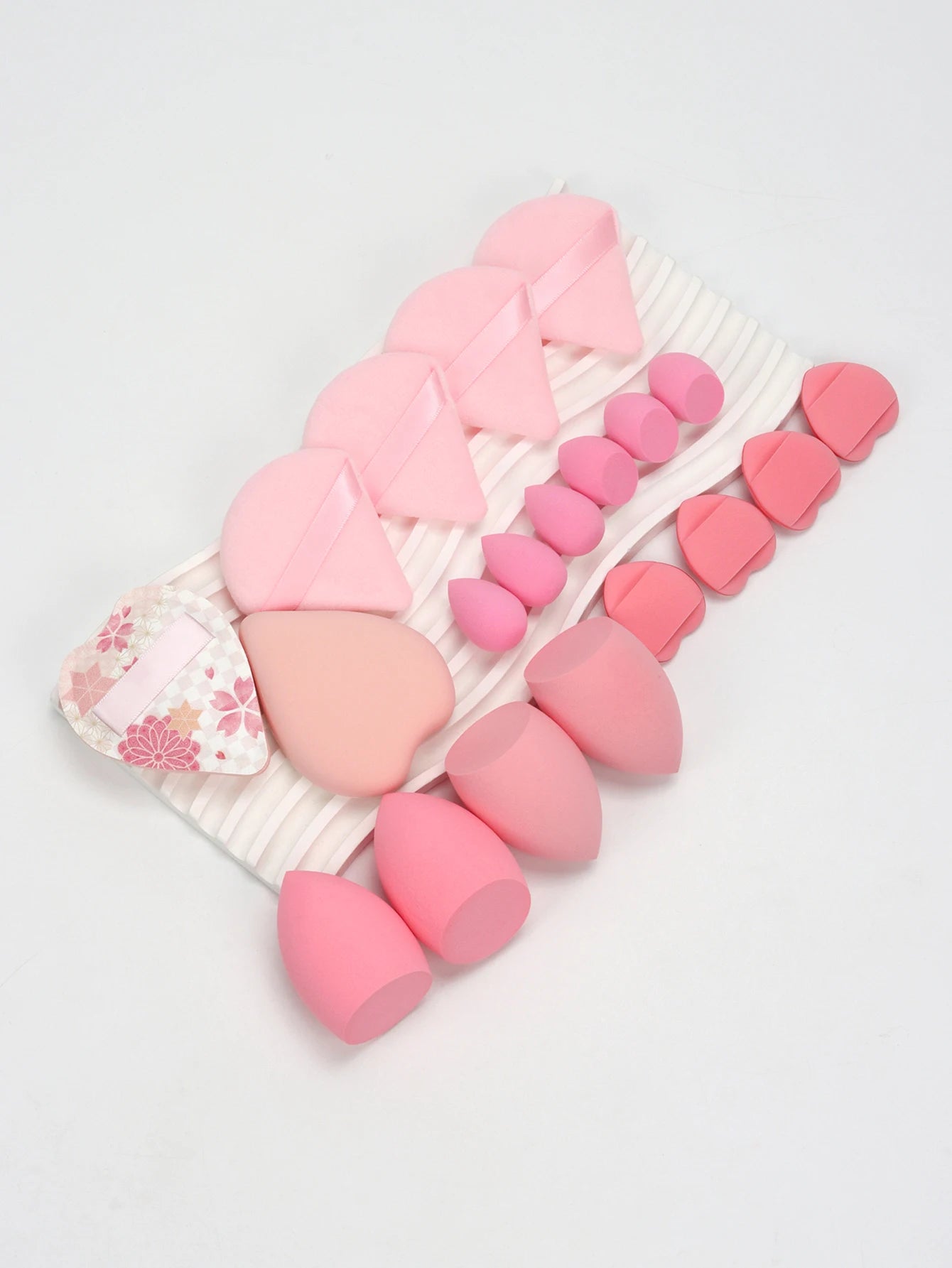 20 Pcs Pink Makeup Sponge and Makeup Puff Set Suitable for Face Cream and Powder Concealer Powder Makeup Machine Beauty World Shop