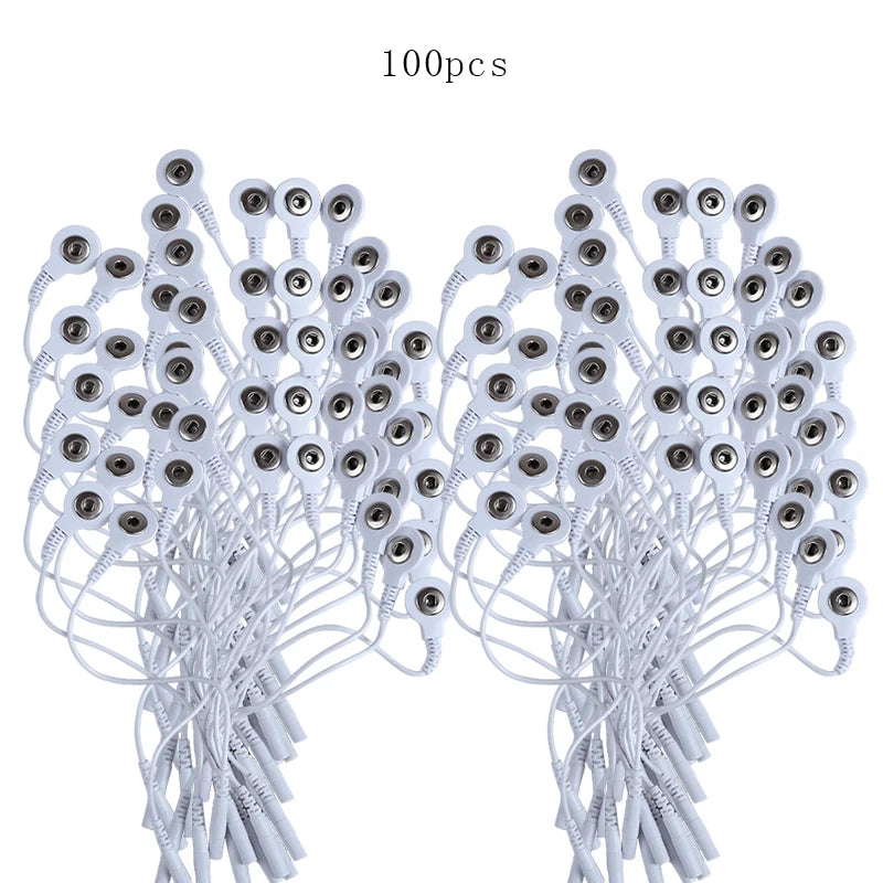Short Cables Wires 3.5mm Plug Hole 2.0mm Machine Use Adapter Tieline for Muscle Stimulator Massage Therapy Electrode Wires Beauty World Shop