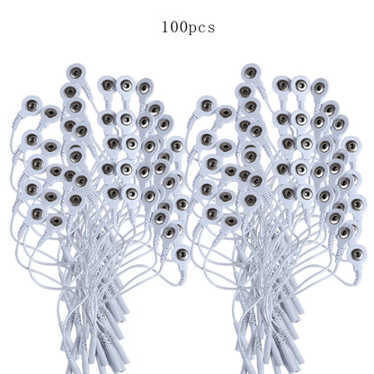 Short Cables Wires 3.5mm Plug Hole 2.0mm Machine Use Adapter Tieline for Muscle Stimulator Massage Therapy Electrode Wires Beauty World Shop