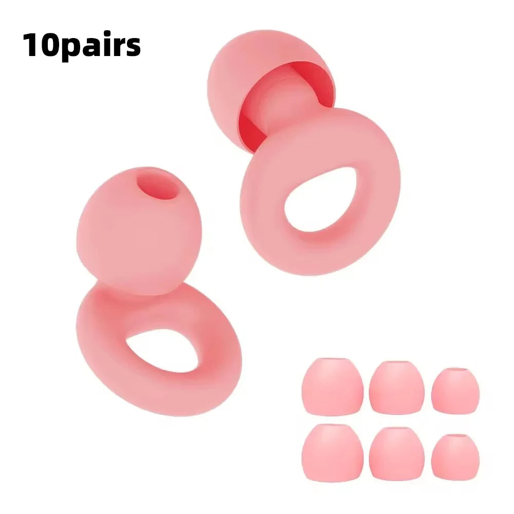 Silicone Earplugs for Swimming Sleep Noise Cancel Noise Reduction-Soundproof Reduce Disturbances -Quality loop Earplugs Beauty World Shop