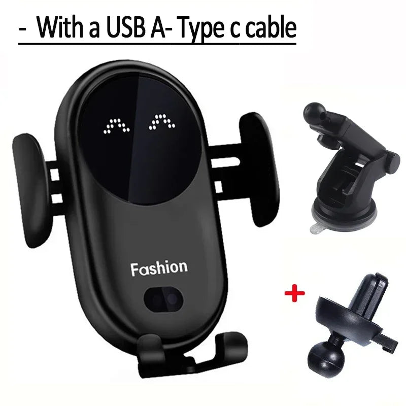 Infrared Induction Car Wireless Charger Stand Car Air Vent Clamp for iPhone 16~12 Pro Max Samsung Galaxy S25/S24 Fast Charging Beauty World Shop