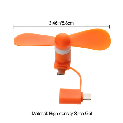 Universal Mobile Phone Handheld Fan Portable Phone Fan 2 in 1 Type-C Small Mini USB Chargeable Fan for Mobile Phone