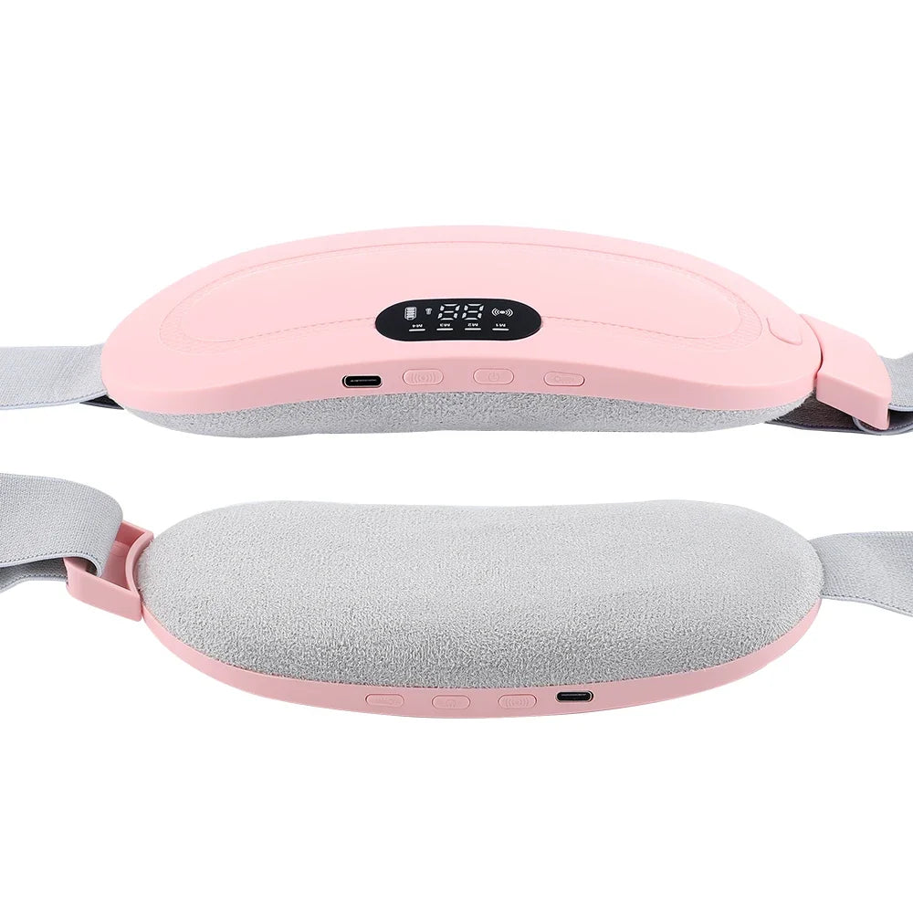 Electric Waist Massage Period Cramp Massager Vibrating Heating Belt for Menstrual Waist Stomach Abdominal Warm Palace Belt Beauty World Shop